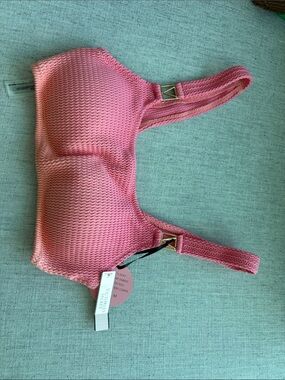 Victoria's Secret Pink Textured Bralette with Gold Accents